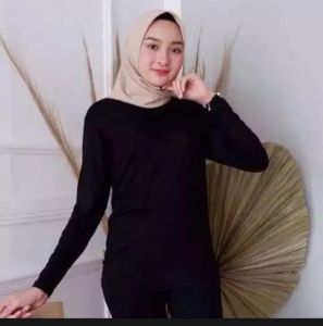 Kaos Manset Spandex Wanita / Kaos Manset Lengan Panjang / Dalaman Manset Kaos Polos / Dalaman Kaos Busana Muslim/Manset Kaos/Manset Kaos Spandex Polos
