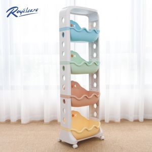 Kệ đựng đồ chơi có bánh xe cho bé Royalcare B8106 hình gà con dễ thương