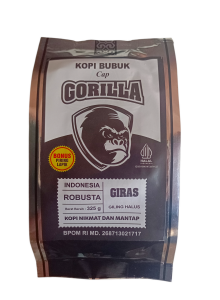 Kopi bubuk Java Robusta 400 gram Cap GORILLA Giras (BONUS Toples) Kopi hitam bisa untuk 50x seduh