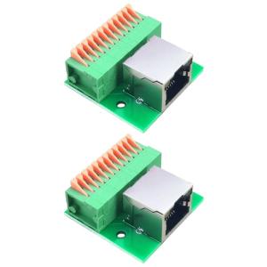 DIN Rail Compatible RJ45 Networkings Connectors LED Status Indicator Toolless Terminals Block For Reliable Data Transfer