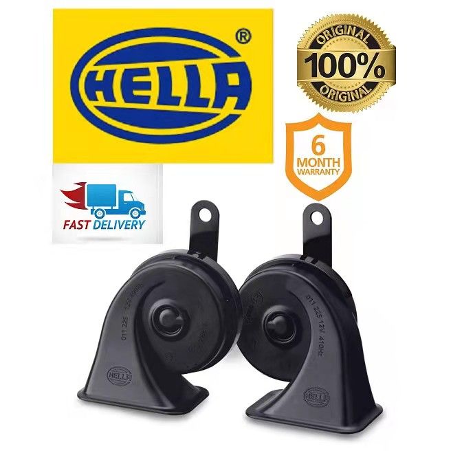 HELLA HORN MIDNIGHT BLACK TWIN TONE BM HORN 12v (100 ORIGINAL) Lazada
