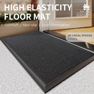Honeycomb Heavy Duty Non-Slip Entrance Door Mat | Dirt Trapper Front Door Natural Rubber Indoor Outdoor Waterproof All-Weather and Easy Clean By Thehomeshoppe SG