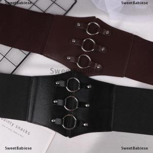 [COD] SweetBabiese Fashionable Gothic Corset Belt Triple Buckle With Black Studs Elastic Waspie Waistband For Punk Women Perfect For Coats
