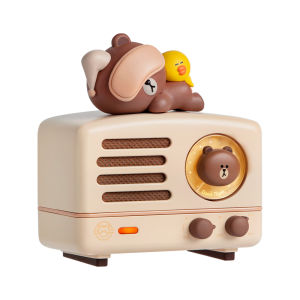 MUZEN OTR Metal LINE FRIENDS Portable FM Radio & Volume Knon Bluetooth Speaker 10H Long Battery Life Cute Speaker