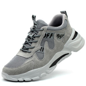 Tulldent Work Safety Shoes Men Lightweight Breathable Soft Comfortable Steel Toe Work Shoes Anti-smashing Puncture Proof Construction Sneaker Outdoor Steel Toe Cap Shoes Work Boots Anti-smash Anti-puncture Quality Super Lightweight Boots labor protection