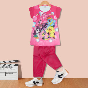 Kids Terno For tshirt+pants Girls Set Babae Cartoon Clothing Child Tops UGA040