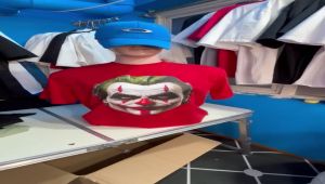 ✅ Mens premium printed face Joker 3 dimensional animation T-shirts male T-shirts hc0731 by Hans & Co .C