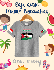 SINFASHION87 KAOS ANAK FREE PALESTINE BEBASKAN PALESTINE ANAK LAKI PEGANG SEMANGKA