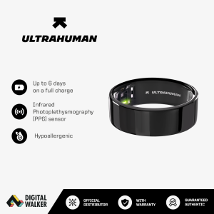 [Digital Walker] Ultrahuman Ring AIR – Smart Ring Fitness Tracker Ring Size 6 Health & Sleep Monitor Waterproof Activity Tracker 1 Year Warranty