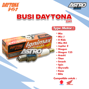 Busi Daytona Tapered Ignimax Mio Mio J X Ride Mio M3 Shogun 125 Arashi Shogun Titan Smash Spin Skywave Kaze Blitz Jupiter Z Vega R Nouvo Grand Revo