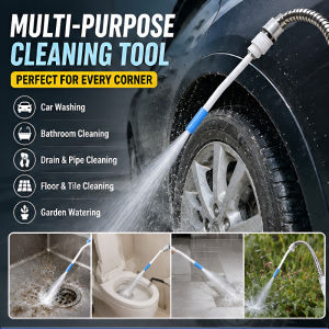 High Pressure Water Gun Nozzle Pressure Washer Sprayer Power Cleaner Adjustable Car Washing Garden Watering Flat Fan Surface Cleaning Tool