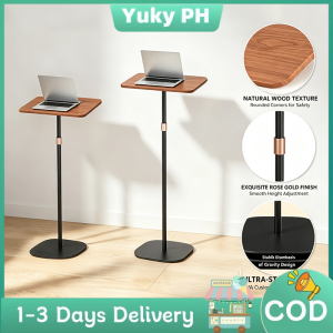Portable Laptop Floor Stand Bedside/Sofa Table with HeightAdjustable Sleek Wooden Lectem Standing Desk MobilePodium for Home Office School