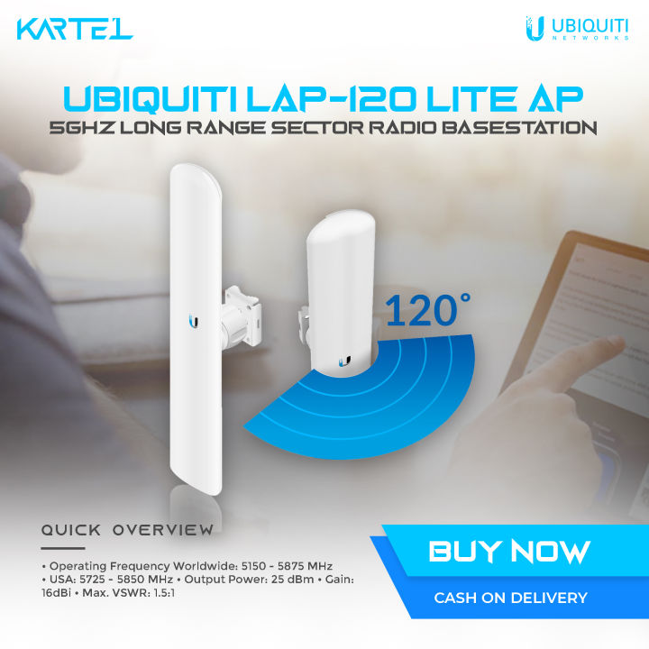 Ubiquiti LiteAP LAP 120 airMAX ac Access Point (formerly Litebeam AC