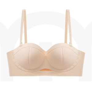 【SINGABRALETTE】Leopard Bra Small Breast Push Up Bra Wireless Anti Sagging Detachable Straps Seamless Non Slip Strapless Bralette