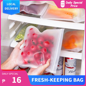 Utility Food Storage Bags with Double Zipper Leakproof Reusable Kitchen Freezer Fresh-keeping Bag Preserving Containers