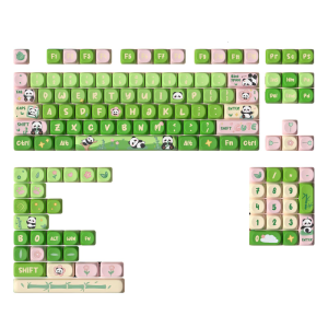 Bàn phím cơ Keycaps 131 phím PBT Vật liệu Moa Chiều cao đầy màu sắc kẹo gấu chủ đề tùy biến bộ phím bấm