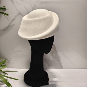 DITIPOO Phong cách Hepburn Mũ len kiểu hộp Thanh lịch Mũ Fedora Mũ Beret Cổ điển Đa năng Mũ Fascinator Quý cô