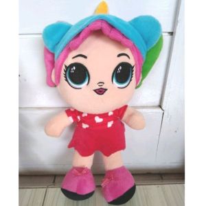 BONEKA LOL UNICORN SUPRISE CANTIK 28 CM MERAH PINK