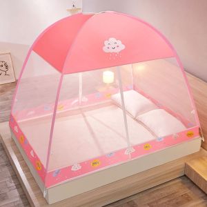 Bestenrose 180cm Two-Part Mosquito Net Foldable Mosquito Net Polyester Repellent Bed Tent Net