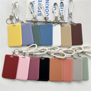 【Local stock+COD】Ins Wind Macaron Solid Color Bus Card Protection Set Student Meal Card Campus Card Access Control Document Door Card Set Key