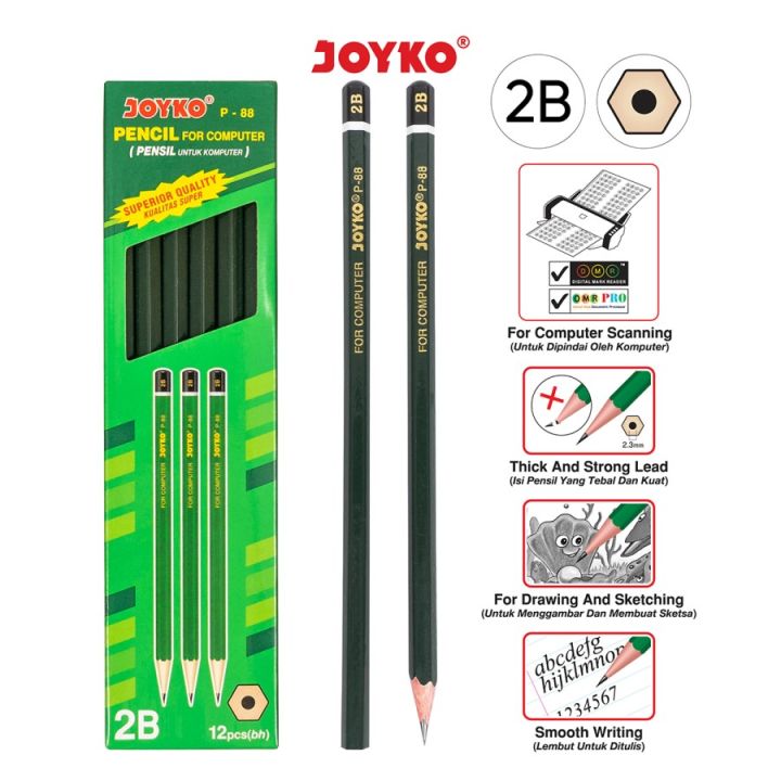 Pensil 2b Joyko P 88 Harga Untuk 12 Pcs Pensil Joyko 2b Pencil