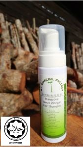 Shampoo Rambut Cuka Kayu Bakau Penjagaan Semula Jadi Pelembab Memulih dan Mengimbang Mengelakkan Keguguran Rambut Dengan Perapi Lipoprotein