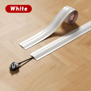 Self Adhesive Floor Cable Cover Wire Hider Flat Groove Cord Organizer Anti Trip Baseboard Concealer Strip Alur Kabel