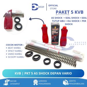 KVB (PAKET 5 SUPER) AS SHOCK DEPAN + SEAL SOK + SEAL ABU + OLI + PER VARIO BEAT / SOK / SKOK / SIL