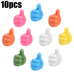 5/10Pcs Cable Organizer Clips Thumbs Up Shape Wall Hook Cable Management Desktop Cord Holder Plug Line & USB Charging Data Line Bobbin Winder