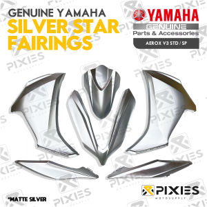 YAMAHA GENUINE PEARL WHITE / SILVER / SILVER BLUE / GRAYISH SILVER 6 PCS FAIRINGS FOR AEROX V3 STANDARD / AEROX V3 SP