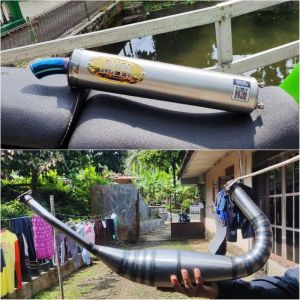 Knalpot Rx King RXZ Model Repsol Galvanis Cacing Win Speed Suara Garing Kemerincing BERGARANSI