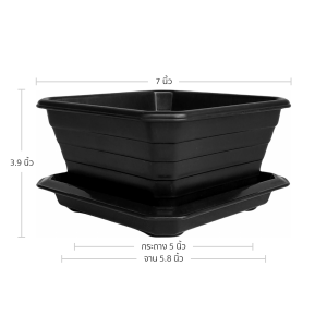 กระถาง กระถางต้นไม้ กระถางรางยาว ขนาด 33 นิ้ว สีบานเย็น 5 ใบ ชิ้น อัน