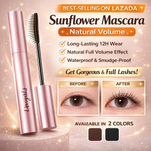 Mascara Eye Makeup 12H Hold Sunflower/Long Lasting Natural Thick Lengthening/Women Daily Wear Smudge Proof All Year Round