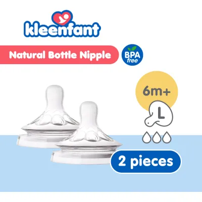 Kleenfant Bottle Nipple Replacement Wide Neck Soft Flow Silicone Teat Anti Colic BPA Free (2S2M2L)