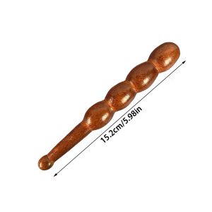 NOBLELYN Mini Acupoint Massage Stick Wooden Round Head Body Massage Stick Durable Foot Reflexology Massager for Relieve Physical Fatigue
