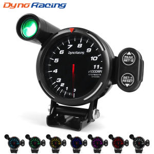Dynoracing 80MM Tachometer RPM Gauge High Speed 0-11000 RPM Meter With Shift Light and Peak warning stepper motor 7 Colors