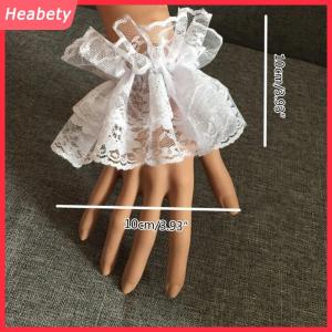 Heabety  Lolita tay áo cổ tay còng Xù Hoa Đen ren đàn hồi Vòng đeo tay nữ thanh lịch găng tay ren ngắn Halloween