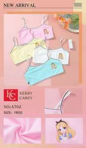 BURSON 6/12pcs per set girls cotton baby bra Without Foam