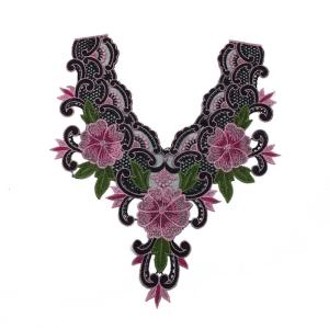 Lace Flower Decoration Appliques Stylish Lace Embroidery Collar Wedding Collar for Creative Apparels Customization