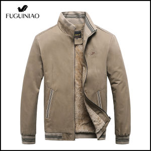 FUGUINIAO Mens Windbreaker Baseball Pilot Bomber Jacket Pure Cotton Jackets