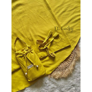 Mukena Rosella Traveling Pouch | Mukena Katun Mikro Pouch | Mukena Polos Model 2in1 Resleting