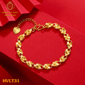 Lắc Tay Bi Nữ Đính Đá Vòng Tay Titan Xi Mạ Vàng 18k 24k Cao Cấp - Trang Sức Hava Hong Kong