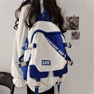 JIVIVIL balo ulzzang hàn quốc balo nữ đi học cấp 2  Ba lô nữ sinh viên đại học phong cách Nhật Bản đơn giản Ba lô bé gái màu tương phản thương hiệu hợp thời trang cặp sách trung học thích hợp cho học sinh trung học