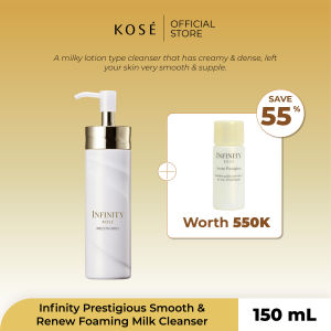 KOSE Infinity Prestigous Smooth & Renew Foaming Milk Cleanser 150ml + FREE Prestigious Serum 30ml