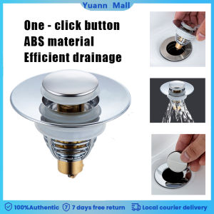 COD Kitchen sink Electroplated copper core spring drainer Washbasin Press type spring core bathroom sink filter plug Kitchen universal sink accessories