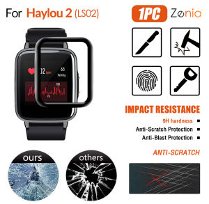 Zenia 1PC 20D HD Full Screen Curved Edge Full Coverage Protector Film For Haylou 2 LS02 Smart Watch HD 9H 3D Protective Glass Explosion-proof Anti Scratch Film