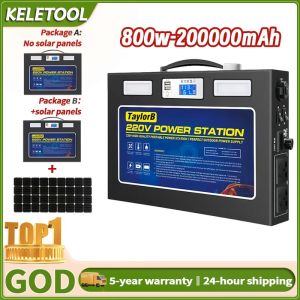 1200W Portable Solar Generator Power Station High Capacity Backup Battery 220V AC Outlet for Camping Home Emergency 移动电源