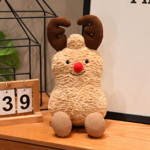 JOJO CASTLE 2025 Merry Christmas Warm Santa Series Plush Bow Christmas Tree Peanut Elk Doll Garland Snowflake Toy Soft Gift For Kids Friends