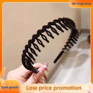 ✨QK shop✨ Fashion Flocking Wave Shaped Non-Slip Hair Hoop All-match Velvet Hair Band Headband For Women Girl Hair Accessories Headwear