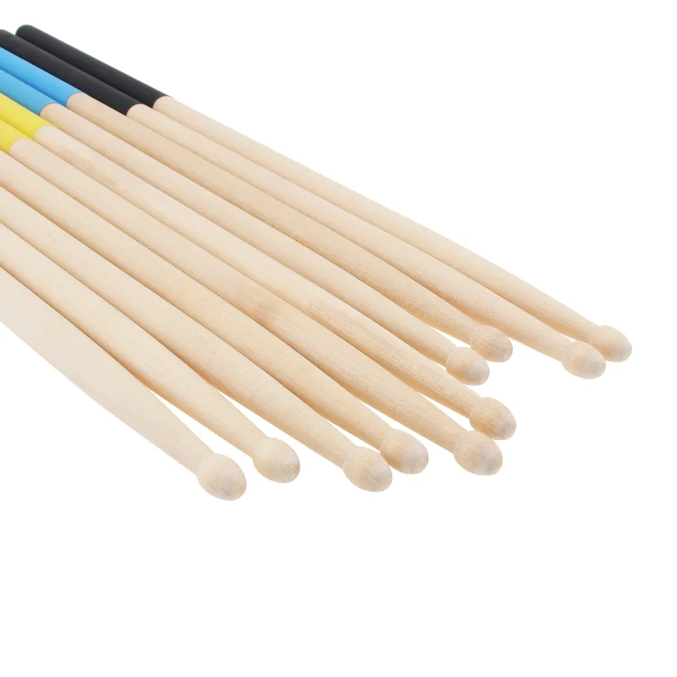 1 Pair Non Slip 5A 7A Multiple Color Maple Drumsticks Wood Drum Sticks  Drums Accessories Music Accessories